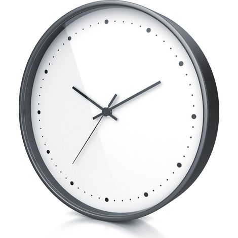 BEARWARE Wanduhr rund mit 24 cm Durchmesser Analoge Anzeige - DCF-Signal - Batteriebetrieb (1/5)