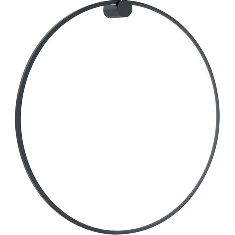 Applique bagno LED ad anello Ø80 nero 46W Milagro Saturno (1/4)