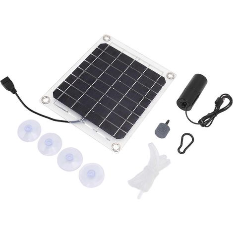 Pompe à eau solaire en silicium monocristallin 5 V 10 W, pompe de fontaine solaire étanche IP65 adaptée aux aquariums extérieurs (1/4)