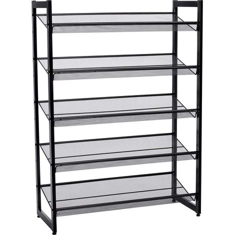 Scarpiera mobile portaoggetti rete nero 120000532