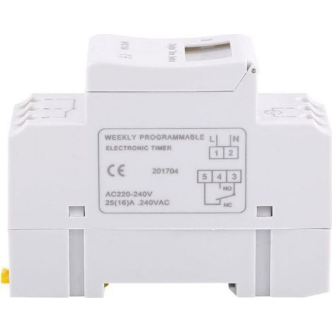 Minuterie Numerique - Rail Din - Programmation Hebdomadaire - 16 Groupes De Commutation - 220 V Ac (1/2)