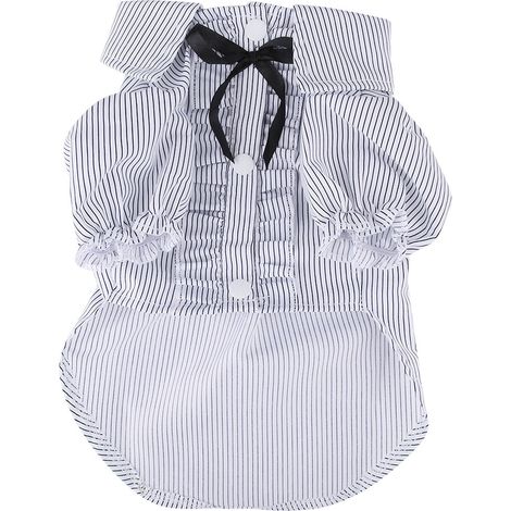 Vêtements pour animaux de compagnie, chemises pour chiens et chats, t-shirt mignon pour chiot (bleu S) (1/5)