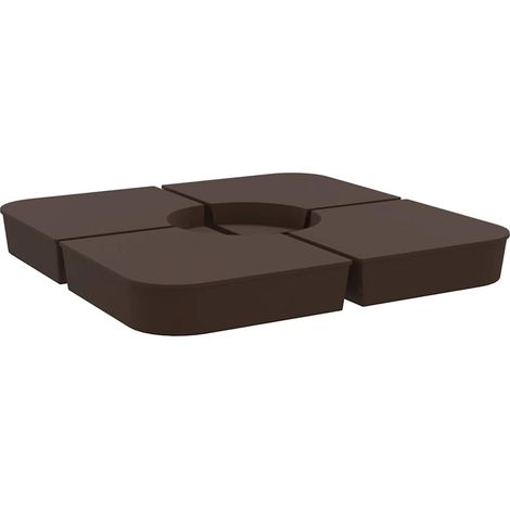 Maison Exclusive - 4-tlg. Kreuzfuß-Schirmständer-Set 100 kg PP