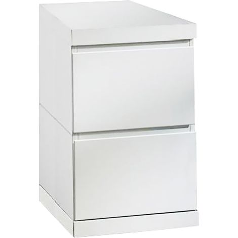 DEBBIE - Caisson de Bureau 2 Tiroirs Laqué Blanc (1/3)