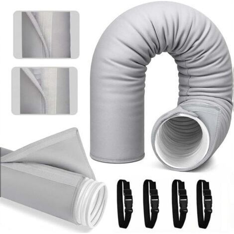 Coupleur d'extension de tuyau climatiseur portable 5.9 pouces – Matériau ABS – Installation sans outil – Améliore l'évacuation de chaleur