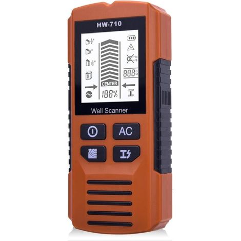 Détecteur de câbles, détecteur de scanner mural 5 en 1, détecteur de montants multifonctionnel avec écran LCD et alarme sonore, instrument de mesure électronique pour câbles en métaux non ferreux (1/5)