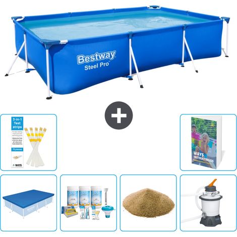 Bestway Piscina Bestway Steel Pro Rectangular - 300x201x66 cm - 7-piezas S47 (1/5)