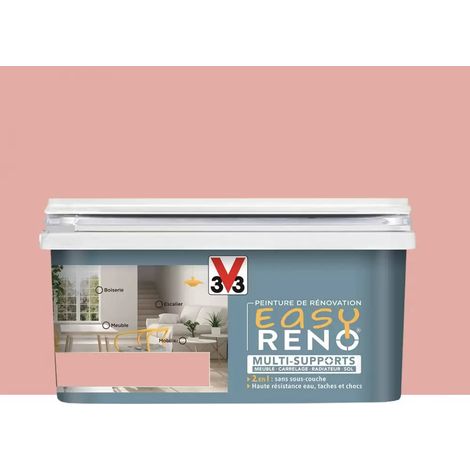 Peinture Multi-Supports V33 Easy Réno Rose bohème 2 L