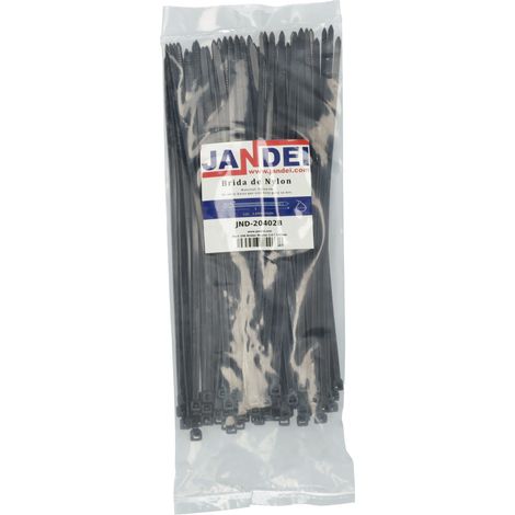 Jandei - Pack 100 Bridas Negras 3.6 200mm