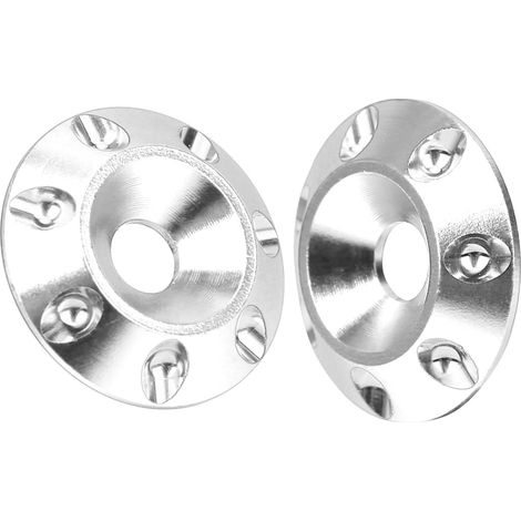 Joint de protection universel renforcé pour aileron arrière, 2 pièces, compatible voiture tout-terrain 1/10 (argent)