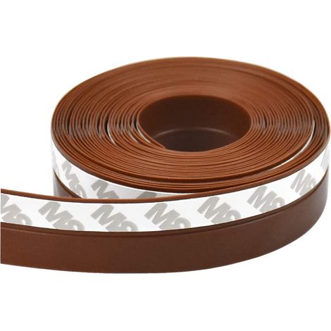 Striscia sigillante autoadesiva in silicone per porte e finestre, 2,5 x 500 cm, marrone, impermeabile, antivento, antipolvere, fonoassorbente (marrone)