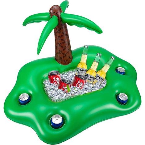 PVC palmier bar de glace gonflable boisson de l'eau tasse plateau décoration de fête, 90x50cm (1/5)