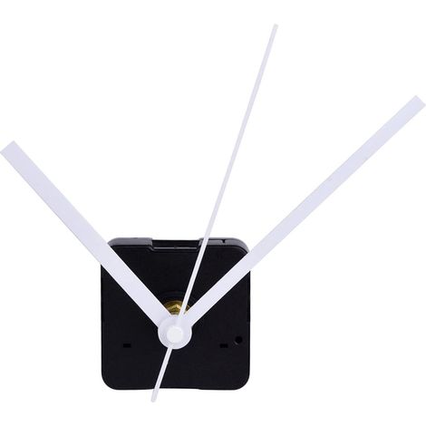 White, Silent Clock Movement, 11/25 Inch Maximum Dial Thickness, 4/5 Inch Total Shaft Length (1/5)