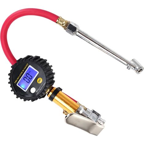 Manómetro Digital Para Neumáticos Pantalla Lcd Retroiluminada Medidor De Presión De Aire y De Usar Para Coches Motos y Bicicletas (1/5)