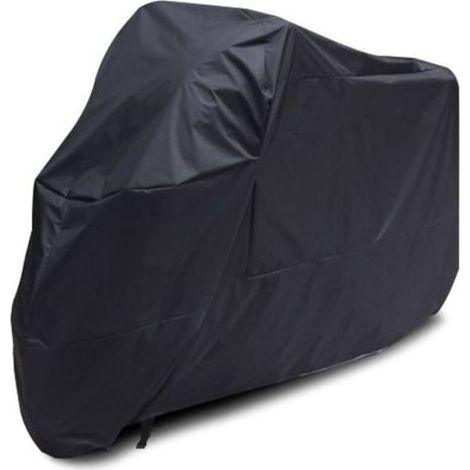 Housse Bache MOTO Couvre-Moto velo VTT scooter Taille L 225cm Noir impermeable (1/4)
