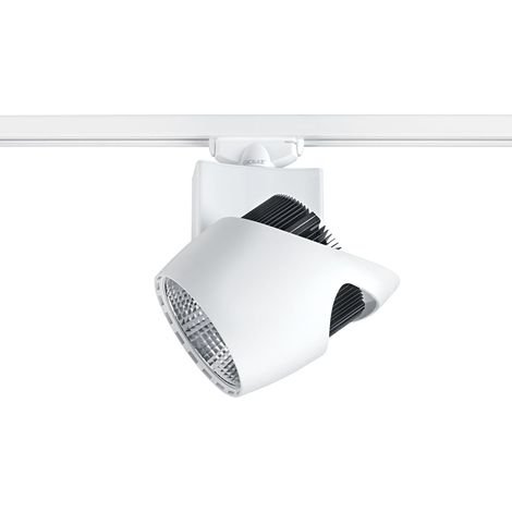 Projecteur LED blanc orientable pour rail 1 allumage 188x164x270mm 40W 4000K 4000lm 36° alim 230V Ikar 029 ARIC (1/2)