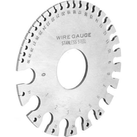 Règle de mesure d'épaisseur de fil en acier inoxydable 0-36 (0,3125"-0,007") (1/5)