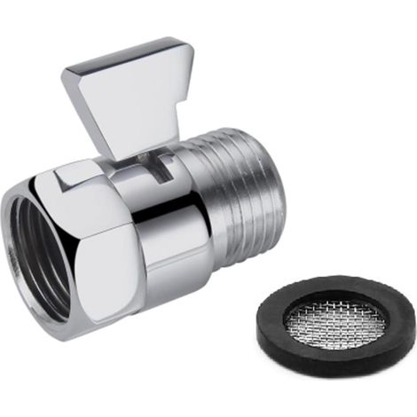 Stop Douche Stop Douche Entre Flexible et Robinet pour Bras de Douche Vanne Arrêt 1/2 pouce G 1/2 (1/4)