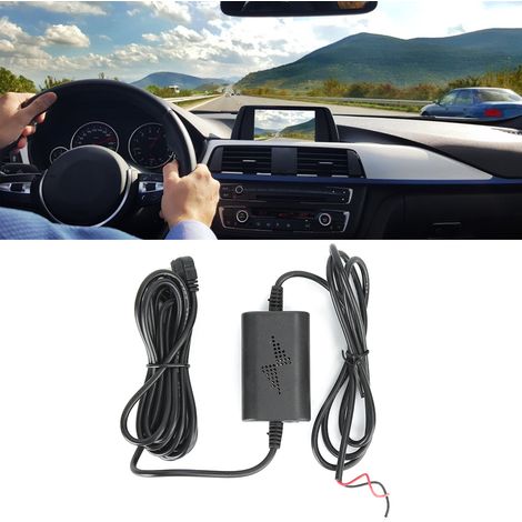 12V/24V auf 5V 2,5A Kfz-Festverdrahtungsset Parküberwachungs-Konverterkabel Mini-USB-Winkelstück (1/5)