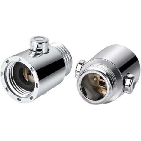 [JAMAIS UTILISÉ] Stop Douche, 2 Pièces Robinet D'arrêT du Pommeau de Douche G1/2, Economiseur D'eau pour Douche Fabriqué en Matériau ABS de Haute qualité, Convient pour La Cuisine ou La Douche (1/4)