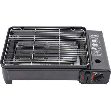 Tragbarer Grillkocher, Kompaktes Design, Benutzerfreundliche Bedienung, schwarz (1/2)
