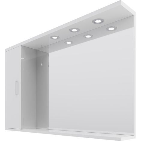 Alexander James 1200mm x 750mm Downlit Vanity Mirror with Storage (1/5)