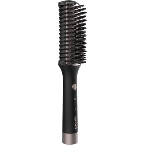 Cecotec Cepillo Alisador Bamba InstantCare 1200 Look Brush. 56W, Revestimiento de Cerámica y Turmalina, Control de Temperatura de 120ºC-180ºC, Calentamiento en 60", Bolsa de Viaje
