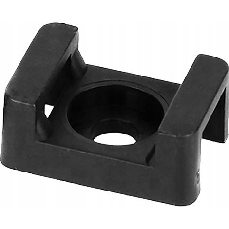Kabelbinderhalterung - 22×16 mm - Schwarz - 100 Stück - Stabil und sicher befestigt (1/2)