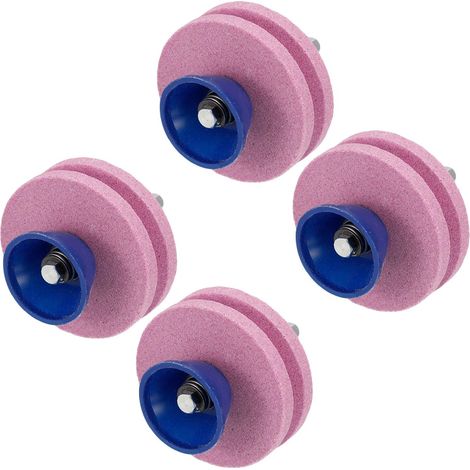 Affûteur de lame de tondeuse à gazon durable pour outils de jardin, perceuse électrique, double couche, 4 pièce (rose) (1/5)