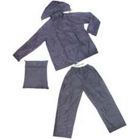 IMPERMEABILE GIACCA/PANTALONE IN NYLON BLU - tg. XXXL