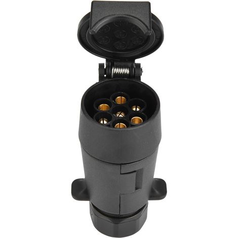 Fiche de prise 7 broches 12V pour remorque caravane, connecteur adaptateur de câble pour attelage de voiture (1/5)