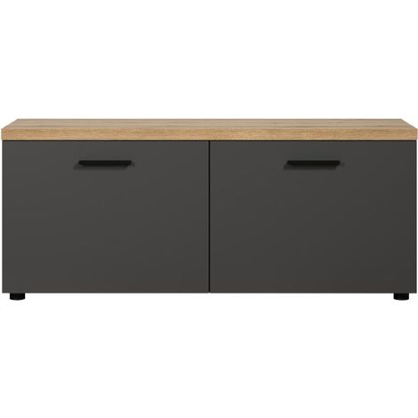 Baggio meuble tV 2 portes anthracite. (1/5)