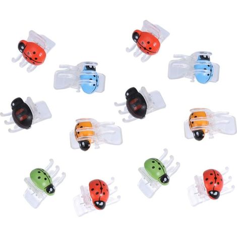 30 Pièces 6 Clips Fixes de Vigne décor de Coccinelle orchidée Pinces cheveu Hairpin Clips Fixes de Fleurs Clips Fixes de Jardinage Plante Clip de Soutien décorer Fleur de Vigne (1/5)