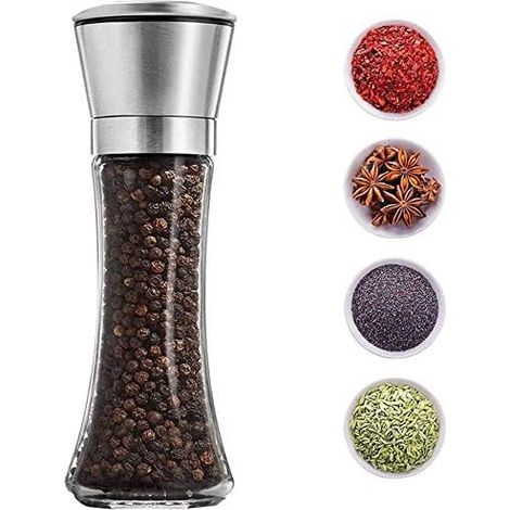 Salt and Pepper Grinder - Premium Stainless Steel Salt and Pepper Grinder with Adjustable Coarseness - Salt and Pepper Grinder (Tone A) (1/5)