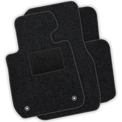 [SP]SM005 schwarz – Satz Velours-Fußmatten – Automatten passend für: Renault Twingo III ab 2014, Smart Forfour II 2014–2020, schwarze Paspelierung (1/5)