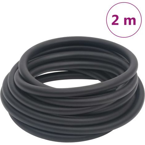 Hybrid-Luftschlauch, schwarz, 1,5 cm x 2 m, aus Gummi und PVC (1/5)