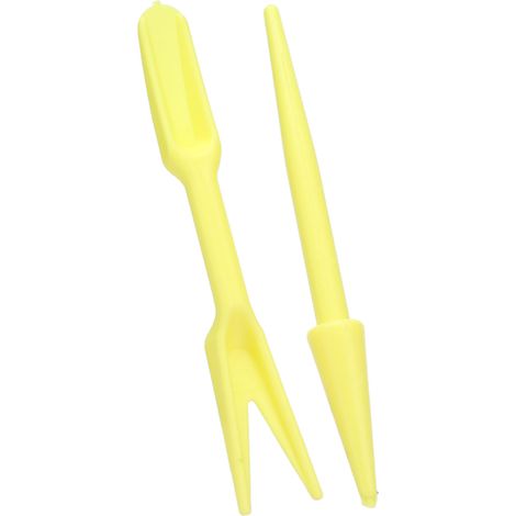 20er-Set kleine Sämaschinen, robust, praktisch, klein, tragbar, komfortabel in der Anwendung, Setzlingsentferner für Gemüseanbau, gelb (1/5)