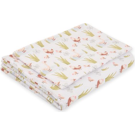 Completo letto per bambini con imbottitura 135x100 cm - In campagna (1/2)