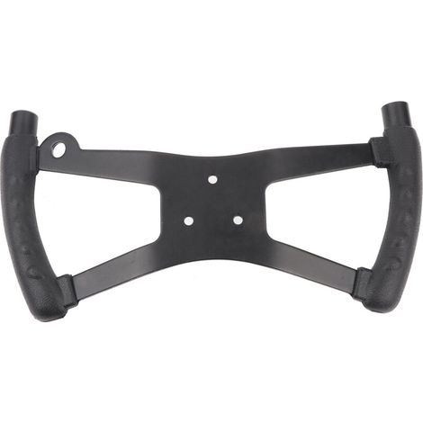 Volante de carreras tipo H negro para karting – Accesorio de personalización fabricado en plástico resistente, 32 cm de diámetro