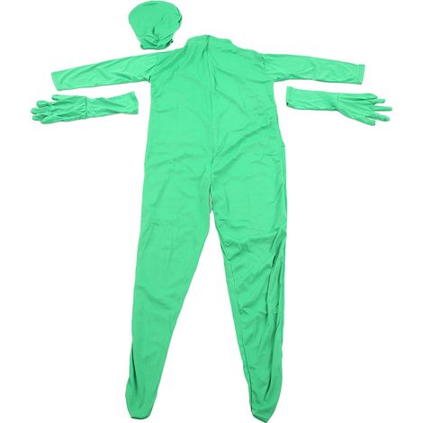 Combinaison verte pour fond d'écran chroma, design intégral avec ouverture pour effets spéciaux, 160cm (1/5)
