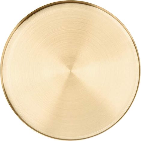 Plateau De Rangement - Acier Inoxydable Doré - Ronde À Bords Droits - 20 Cm - Pour Table Basse Bureau Coiffeuse - 1 Pièce (1/2)