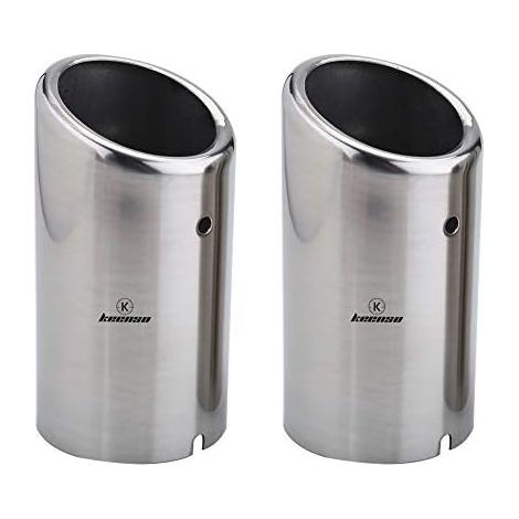 2pcs SI-A0274 Tuyau d'Echappement, Embout de Silencieux d'Echappement Tuyau de Queue de Silencieux Embout de Sortie en Acier Inoxydable(C-Tuyau de Queue de Silencieux de voiture) (1/5)