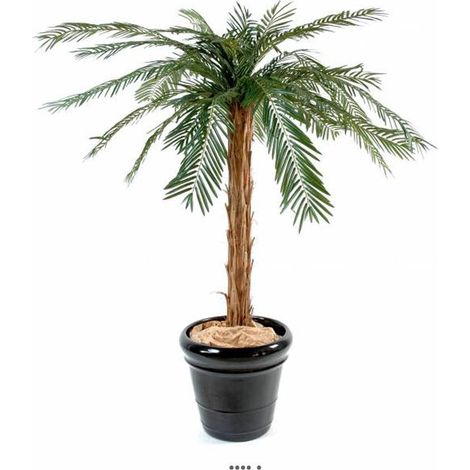 Palmier Artificiel Cycas en pot tronc Haut H 80 cm Vert - dimhaut: H 80 cm - couleur: Vert