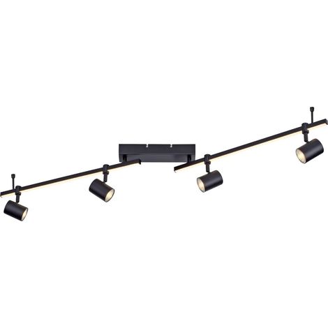 Plafoniera barra doppia Barik nera 6xGU10 dimmer Paul Neuhaus (1/5)