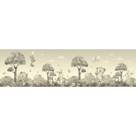 Frise de papier peint adhésive forêt avec des animaux de la forêt - 9.7 x 500 cm de Sanders & Sanders (1/4)