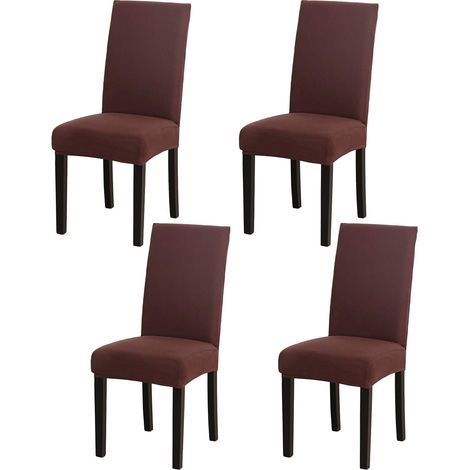 Set of 4 stretchable dining chair covers - Home decor - For weddings, banquets, parties, Christmas, birthdays - Cafe (1/5)