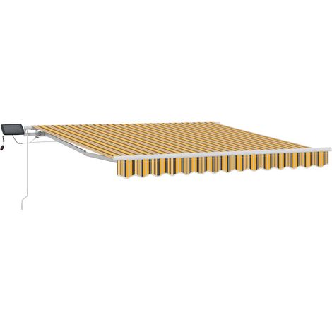 Maison Exclusive - Tenda Retrattile Multicolore 350 x 250 cm Tessuto e acciaio