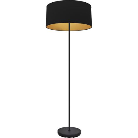 FABRILAMP Anuska 1xe27 Schwarz/schwarz-gold 162x40x40 Cm Wohnzimmerboden (1/2)