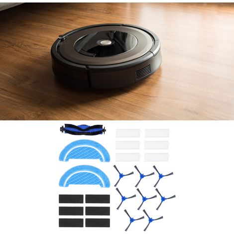 Juego de piezas de repuesto para aspiradoras robot [incluye cepillo principal, cepillo lateral, filtro, mopa], compatible con Conga 1090, fabricado en ABS. (1/5)