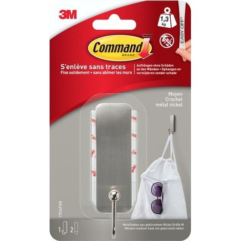 COMMAND Crochet réutilisable, COMMAND gris 1.3 kg (1/3)